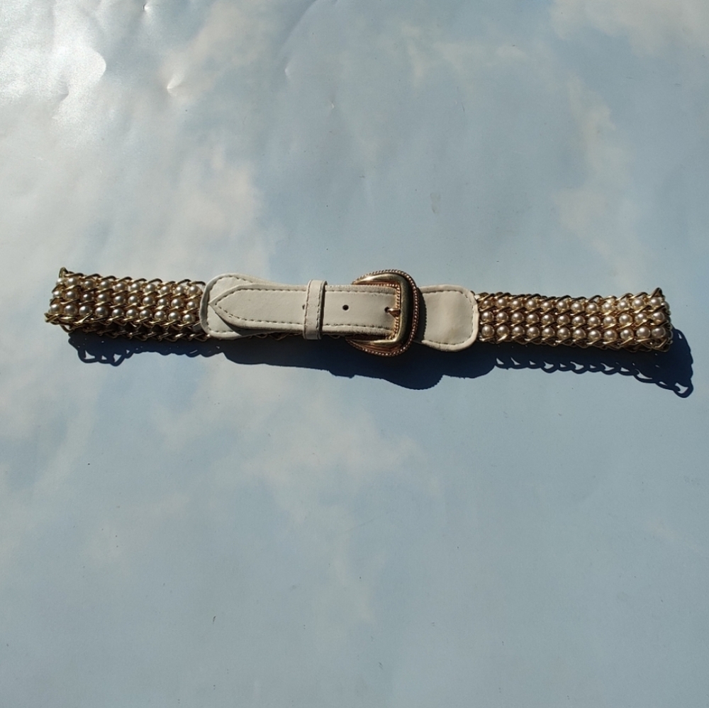 Cool gold chain link accent belt
